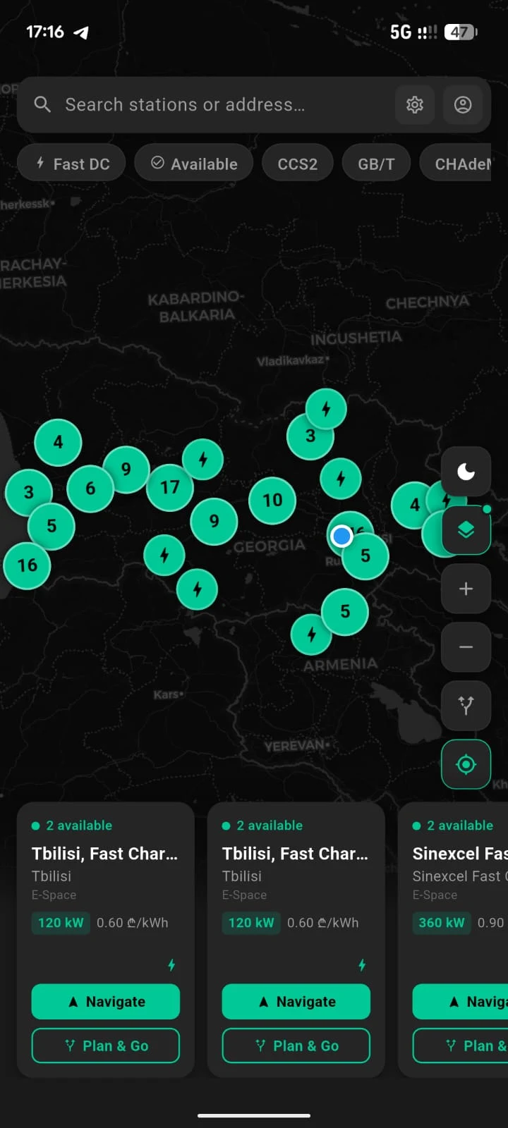 GeoCharge screenshot